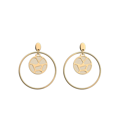 Girafe earrings, Cream / Gold Glitter reversible inserts  girafe-earrings-cream-gold-glitter-reversible-inserts-pack_boucles_d_oreilles_essentielles_et_precieuses
