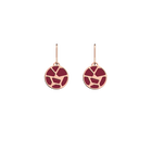 Boucles d'oreilles Girafe, cuirs réversibles Framboise Soft / Paillettes Multicolores image number 1