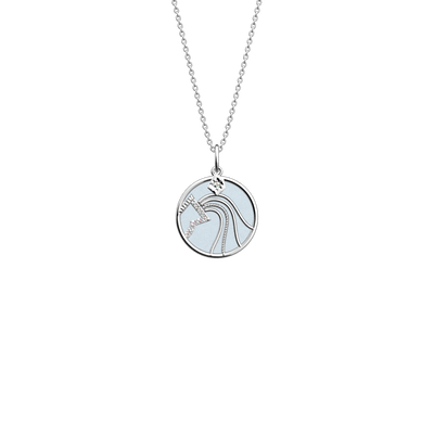 Aquarius necklace, Crystal Blue / Disco reversible insert aquarius-necklace-crystal-blue-disco-reversible-insert-pack_collier_zodiaque