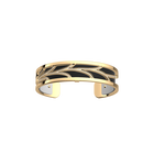 Courbe Bracelet, Gold finish, Black / White image number 1