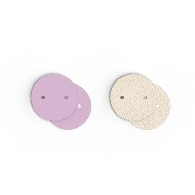 Leather insert - Earrings, Magnolia / Pearl White leather-insert-earrings-magnolia-pearl-white