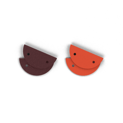 Reversible insert - Earrings, Plum / Blood Orange reversible-insert-earrings-plum-blood-orange-creoles