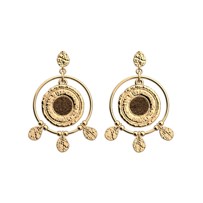 Pépite earrings, Bronze Glitter / Verdigris reversible inserts pepite-earrings-bronze-glitter-verdigris-reversible-inserts-pack_boucles_d_oreilles_essentielles_et_precieuses
