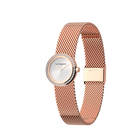 Milan mesh watch - Rose gold finish, Précieuse round watch case image number 1