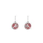 Boucles d'oreilles Rose des Sables Précieuse, cuir réversibles Émir / Rose Poudré image number 2