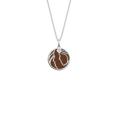 Gemini necklace, Terracotta / Bronze reversible insert gemini-necklace-terracotta-bronze-reversible-insert-pack_collier_zodiaque