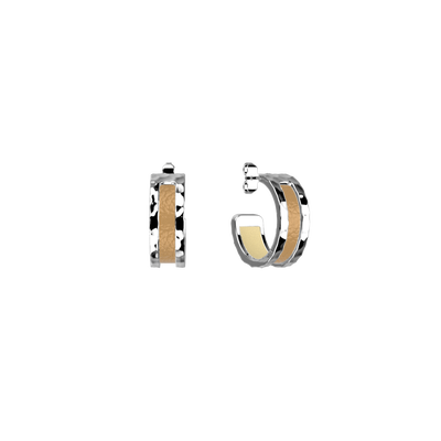 Boucles d'oreilles Pure Martelée, cuirs réversibles Caramel / Sable Fin boucles-d-oreilles-pure-martelee-cuirs-reversibles-caramel-sable-fin-pack_bo_creoles