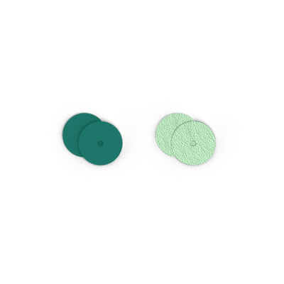 Leather insert - Earrings, Aquatic / Metallic Aquamarine leather-insert-earrings-aquatic-metallic-aquamarine-dormeuses