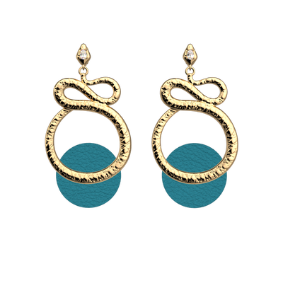 Boucles d'oreilles Serpent, cuirs réversibles Écailles Bleutées / Bleu Georgettes boucles-d-oreilles-serpent-cuirs-reversibles-ecailles-bleutees-bleu-georgettes-pack_boucles_d_oreilles_essentielles_et_precieuses