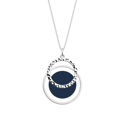 Collier Pure Martelée, cuir réversible Marine / Ciel Étoilé collier-pure-martelee-cuir-reversible-marine-ciel-etoile-pack_colliers