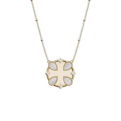 Collier Constance, cuir réversible Blanc Nacré / Magnolia collier-constance-cuir-reversible-blanc-nacre-magnolia-pack_colliers