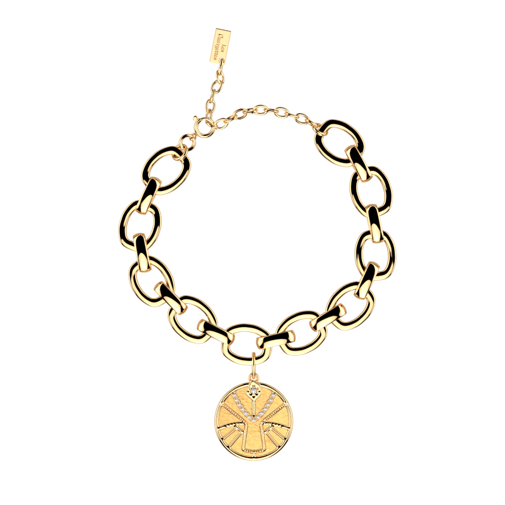 Bracelet Lion, cuir réversible / - Les Georgettes - Modalova