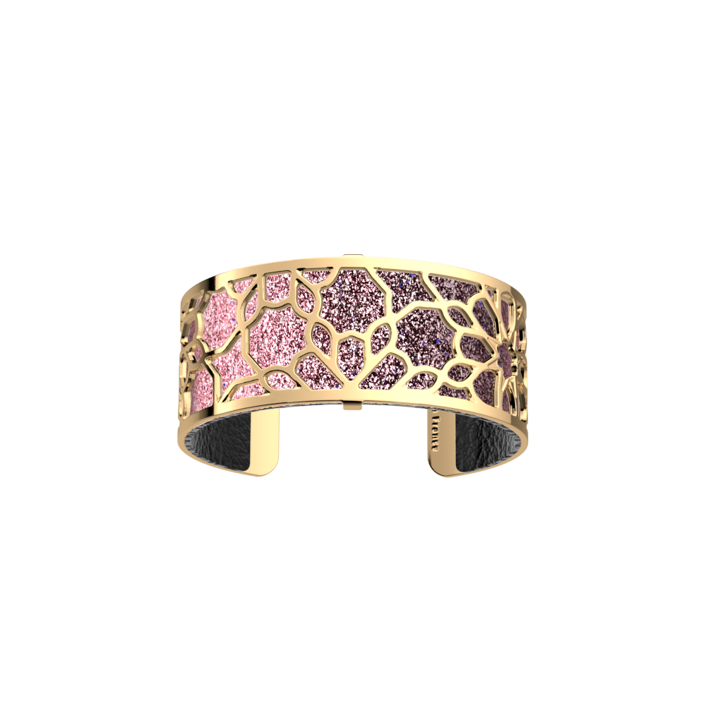 Manchette Arabesque, cuir réversible Khôl Noir / Paillettes Orientales image number 2
