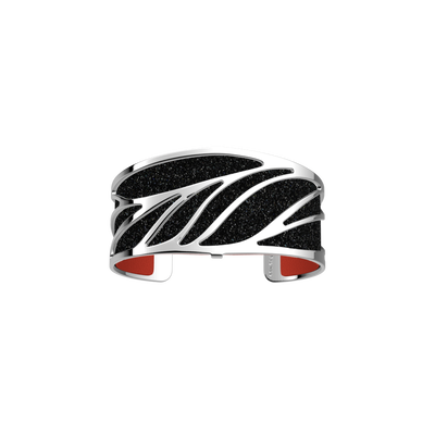 Ara flared bracelet, Black Glitter / Red reversible insert ara-flared-bracelet-black-glitter-red-reversible-insert-pack_manchettes_essentielles