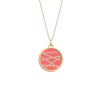 Liens necklace, Exotic Fuchsia / Pink Amaryllis reversible insert liens-necklace-exotic-fuchsia-pink-amaryllis-reversible-insert-pack_colliers