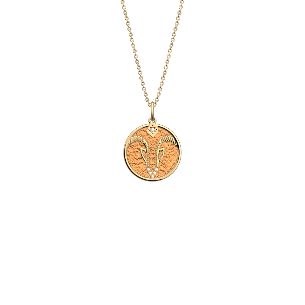 Collier Capricorne, cuir réversible / - Les Georgettes - Modalova