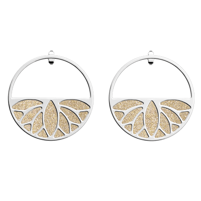 Boucles d'oreilles Lotus, cuirs réversibles Crème / Paillettes Dorées boucles-d-oreilles-lotus-cuirs-reversibles-creme-paillettes-dorees-pack_boucles_d_oreilles_essentielles_et_precieuses