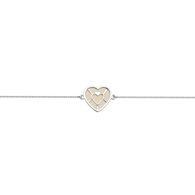 Bracelet chaîne Cœur, cuir réversible Crème / Paillettes Dorées bracelet-chaine-c-ur-cuir-reversible-creme-paillettes-dorees