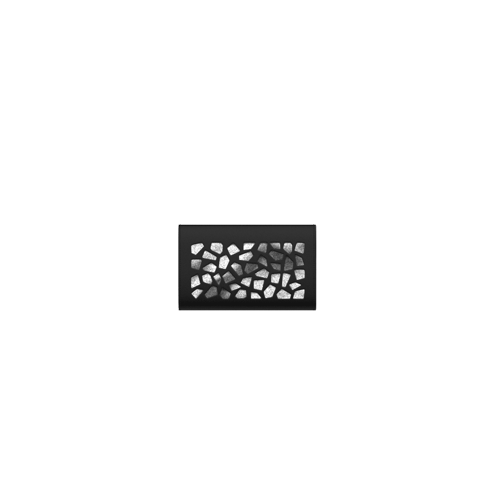 Le Compact Noir motif Résille, doublure Argent Métallisé image number 1