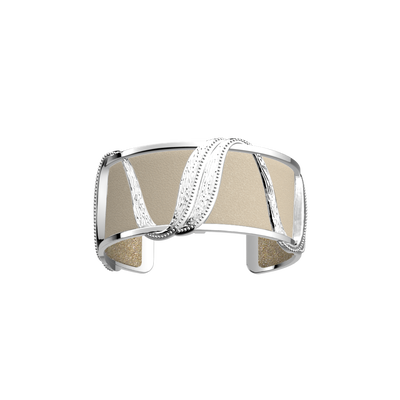 Drapé bracelet, Cream / Gold Glitter reversible insert drape-bracelet-cream-gold-glitter-reversible-insert-pack_manchettes_essentielles