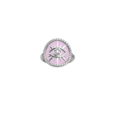 Œil ring, Pearl White / Magnolia reversible insert -il-ring-pearl-white-magnolia-reversible-insert-pack_bague_precieuse