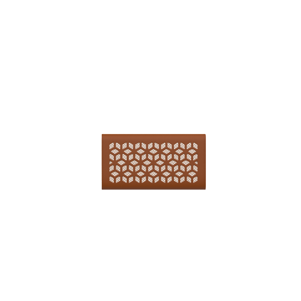 Le Portefeuille Rabat Camel motif Résille, doublure Maille Nude image number 1
