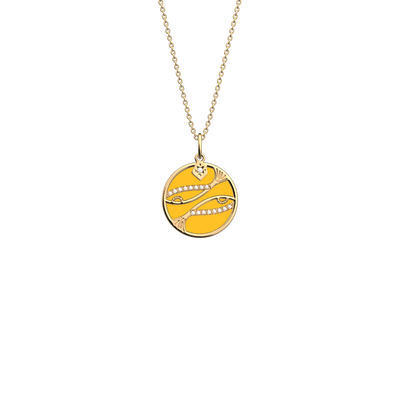 Pisces necklace, Sun / Navy Blue reversible insert pisces-necklace-sun-navy-blue-reversible-insert-pack_collier_zodiaque