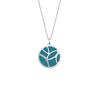 Jungle necklace, Bluish Scales / Georgettes Blue reversible insert jungle-necklace-bluish-scales-georgettes-blue-reversible-insert-pack_colliers