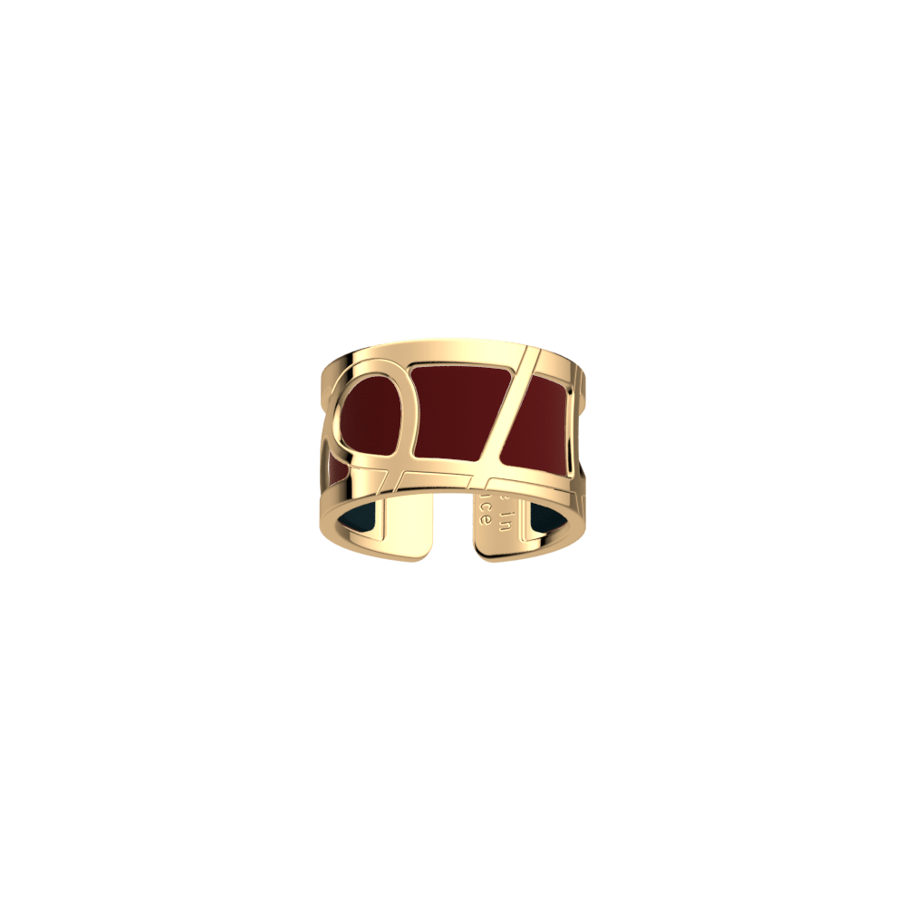 Bague Valse, simili réversible Bleu Pétrole / Framboise image number 2