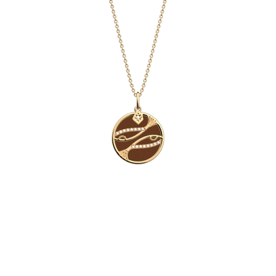 Pisces necklace, Terracotta / Bronze reversible insert pisces-necklace-terracotta-bronze-reversible-insert-pack_collier_zodiaque