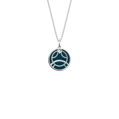 Cancer necklace, Bluish Scales / Georgettes Blue reversible insert cancer-necklace-bluish-scales-georgettes-blue-reversible-insert-pack_collier_zodiaque