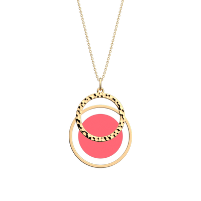 Pure Martelée necklace, Exotic Fuchsia / Pink Amaryllis reversible insert pure-martelee-necklace-exotic-fuchsia-pink-amaryllis-reversible-insert-pack_colliers