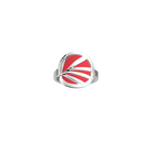 Bague Croisette, Finition argentée, Hibiscus / Mistral image number 1