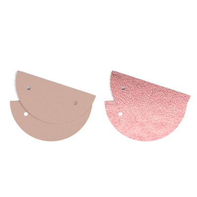 Cuir - Boucles d'oreilles, Jasmin / Rose Métal cuir-boucles-d-oreilles-jasmin-rose-metal-creoles