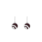 Boucles d'oreilles Nomade, cuir réversibles Gazelle / Prune image number 2