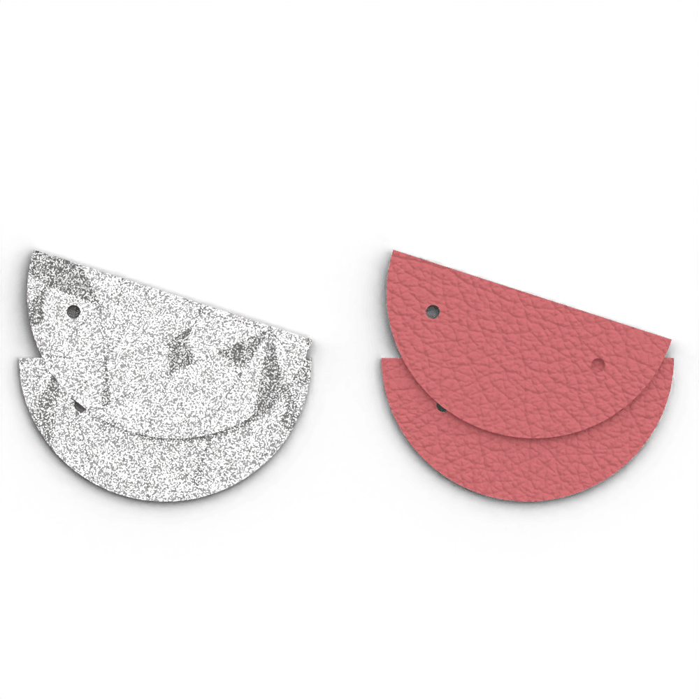 Cuir - Boucles d'oreilles, Émir / Rose Poudré - Les Georgettes - Modalova