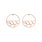 Tresse Hoop 43 mm Earrings, Rose gold finish image