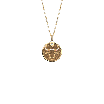 Taurus necklace, Terracotta / Bronze reversible insert taurus-necklace-terracotta-bronze-reversible-insert-pack_collier_zodiaque