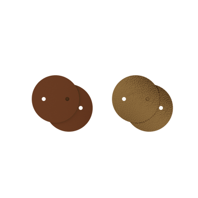 Leather insert - Earrings, Terracotta / Bronze leather-insert-earrings-terracotta-bronze-pendantes