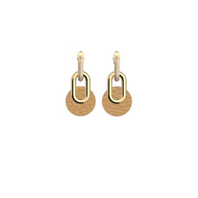 Chaîne earrings, Caramel / Fine Sand reversible inserts chaine-earrings-caramel-fine-sand-reversible-inserts-pack_boucles_d_oreilles_essentielles_et_precieuses