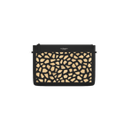 La Pochette Noir motif Girafe, doublure Paillettes Dorées image number 1
