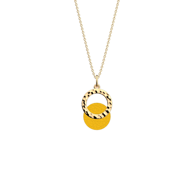 Pure Martelée necklace, Gold / Sun reversible insert pure-martelee-necklace-gold-sun-reversible-insert-pack_colliers