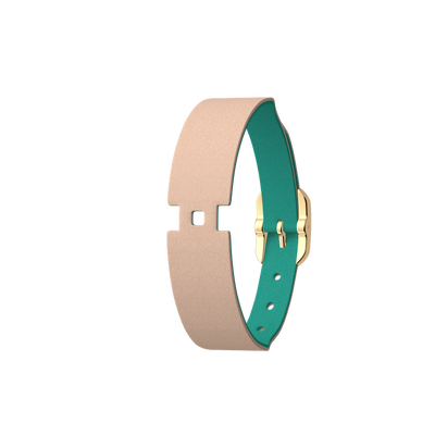 Nude / Aquatic Single Wrap Leather strap,  Gold finish buckle nude-aquatic-single-wrap-leather-strap-gold-finish-buckle-le_simple_tour