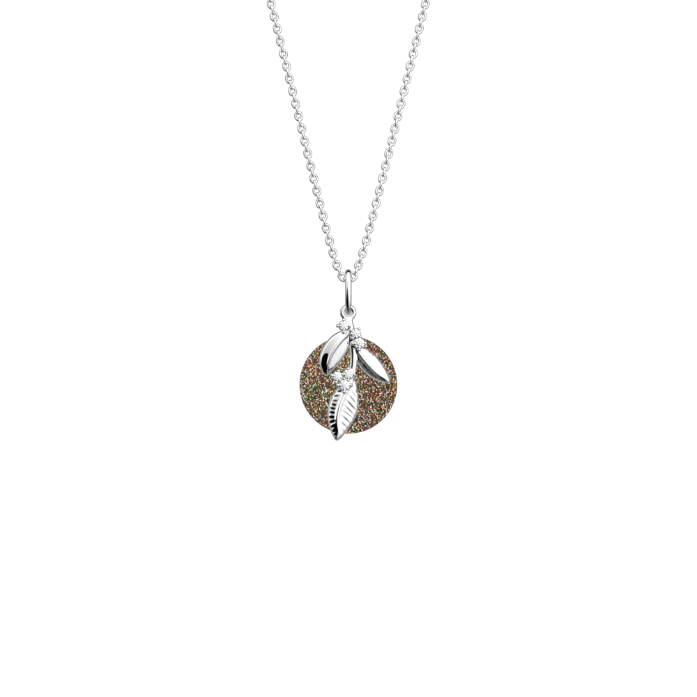 Collier Oliveraie, cuir réversible Paillettes Dorées / - Les Georgettes - Modalova