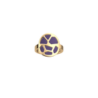 Bague Girafe, Finition dorée, Mauve / Paillettes Argentées  image number 1