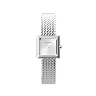 Milan mesh watch  - Silver finish, l'Absolue square watch case image number 2
