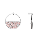 Arbre de Vie Hoop Earrings, Silver finish, Light Pink / Light Grey image number 3