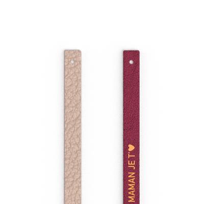 Leather insert - Bracelets, Sugared Almond / Pomegranate Gold Inscription leather-insert-bracelets-sugared-almond-pomegranate-gold-inscription-manchette