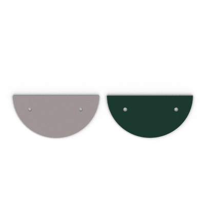 Cuir - Colliers, Argent / Vert Forêt cuir-colliers-argent-vert-foret-motif_large