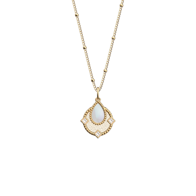 Constance necklace, Pearl White / Magnolia reversible insert  constance-necklace-pearl-white-magnolia-reversible-insert-pack_colliers